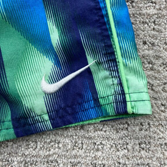 Vintage Nike Swim Trunks Boys Large L 11-13 YRS Blue Green Athletic Shorts - Picture 2 of 13